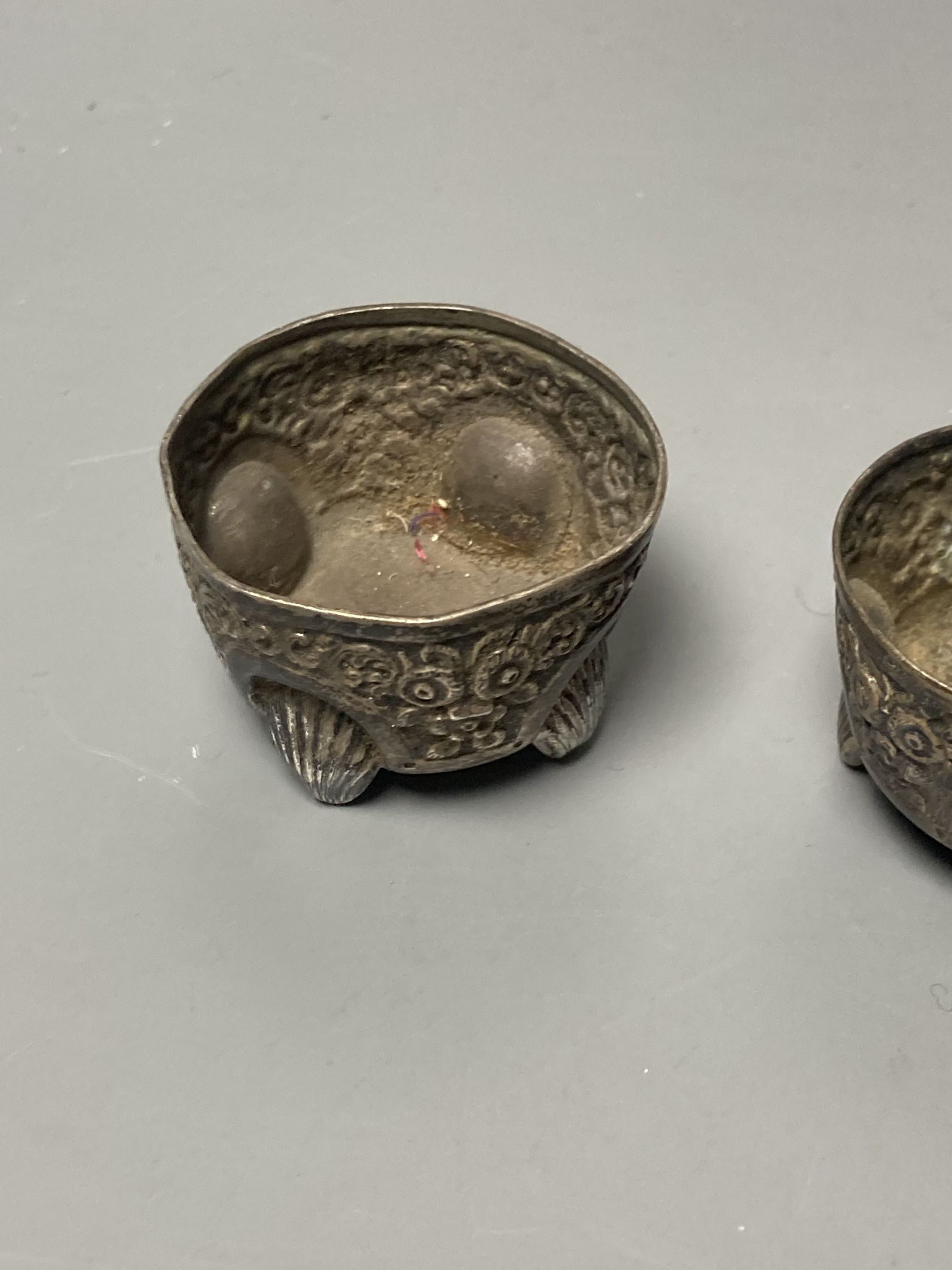 A set of four Victorian silver salts